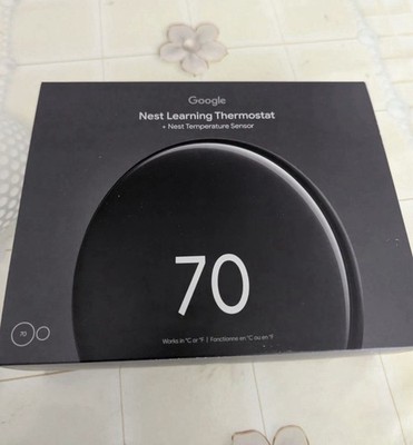 Google Nest Learning Thermostat 4th Gen + Sensor Smart WiFi Programmable