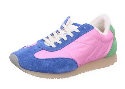 Verbenas Halbschuh One Summer Fresa Blau Pink Nubukleder Schnürschuh Sneaker