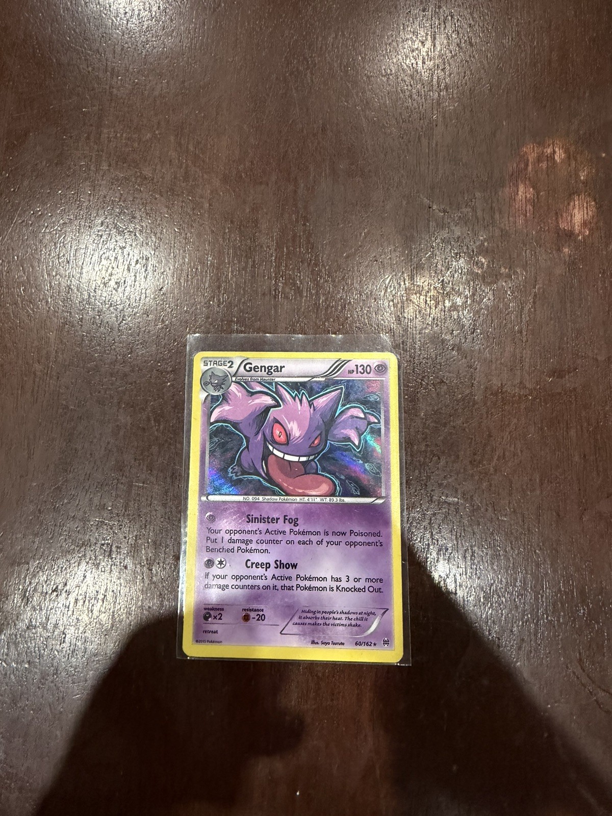 Gengar Pokemon Card TCG 60/162 XY-Breakthrough Holo Rare English 130 HP