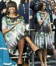 Tracy Feith Easter Michelle Obama Look Fit Flare Dress Wisteria Floral Spring