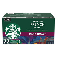 Starbucks French Dark Roast Coffee K-Cup Pods - 72 Count