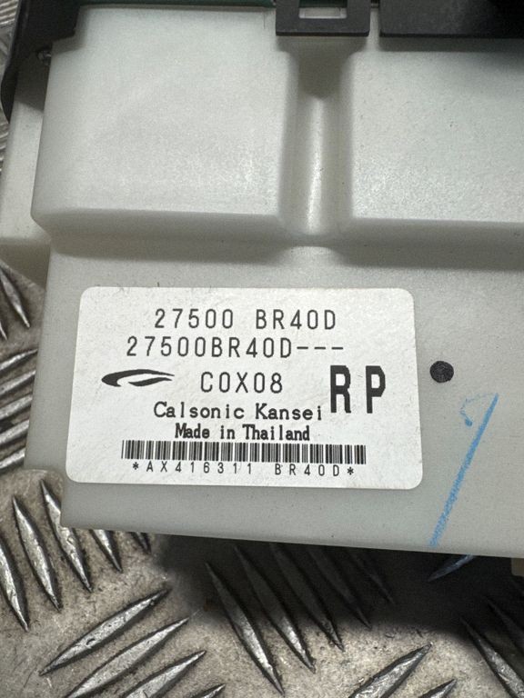 Nissan Qashqai 2012 Climate control unit module 27500BR40D FOM125676 ...