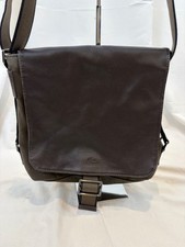 Vtg LACOSTE Canvas Leather Flap Crossbody Messenger Bag Unisex DQ