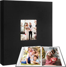 Aevdor 11X14 Photo Album Holds 64 Photos, Linen Cover Art Portfolio 11X14