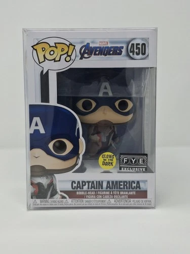 Funko Pop! Vinyl: Marvel - Captain America (Glows in the Dark) - FYE (Exclusive)