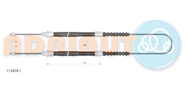 Adriauto Handbremsseil Bremsseil Hinten Passend FüR Fiat Ducato 11.0279.1-image