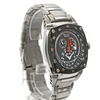 SEIKO SPORTURA Kinetic SNL033 7L22-0AM0 Chronograph Watch Black