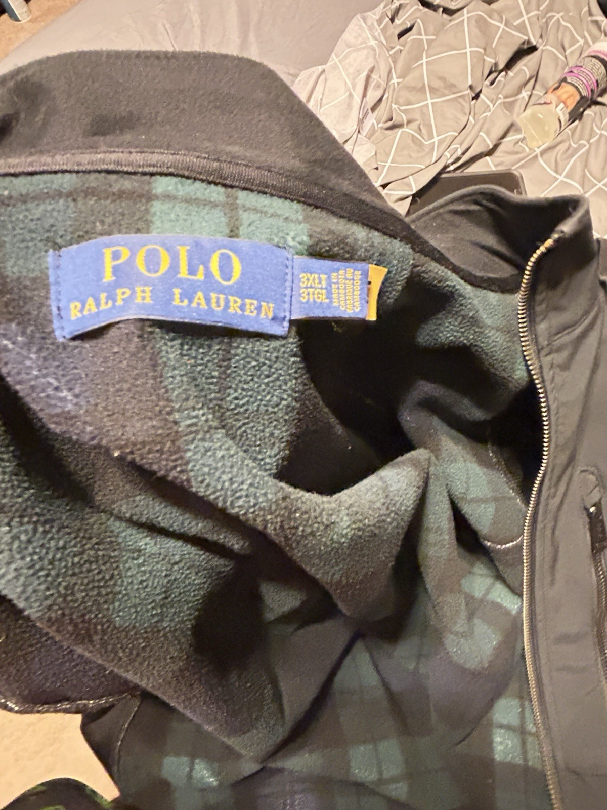 Polo Ralph Lauren Performance Jacket Uomo Grande Grigio Full Zip Pony 3XB.