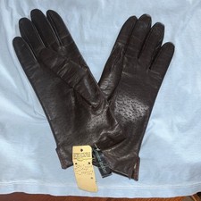 Vtg Women s Brown Genuine Leather Gloves, Size 8, NWT from Ohrbach s Dept Store