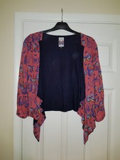 Yumi Waterfall Jacket Coral Butterfly Size 12