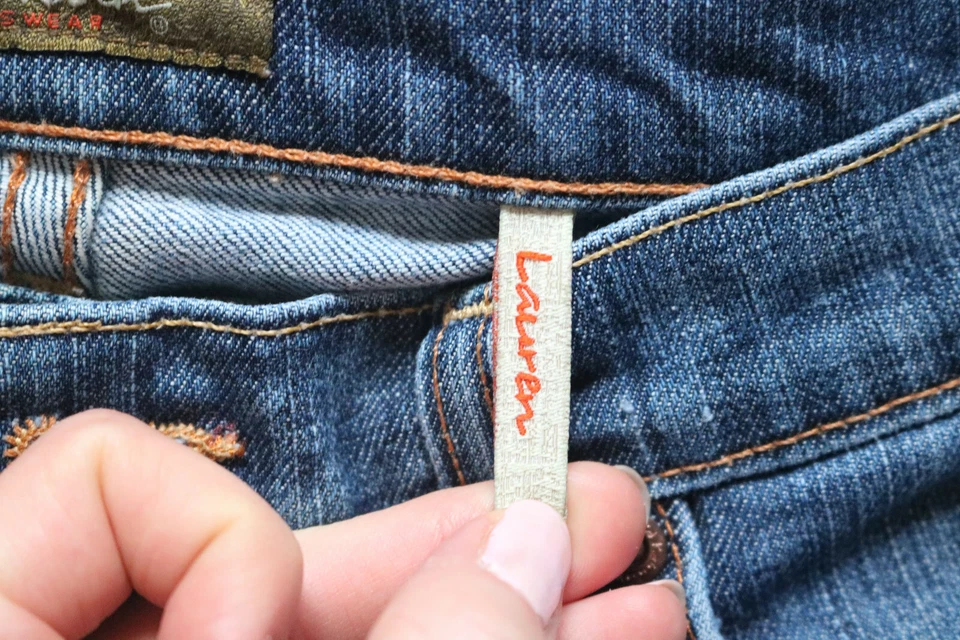 Pantalones de mezclilla para mujer David Kahn Lauren mezcla de algodón azul talla 4 Foto 4 de 4