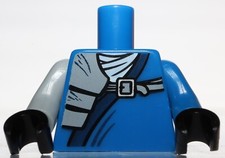 Lego Torso Azul Ninjago Bata Hebillas Plateadas Relámpago Power Emblema