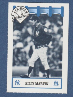BILLY MARTIN 1992 Wiz American Express All Star PROMO NY Yankees Mini Card SGA*
