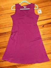 Toad & Co Rosemarie Sleeveless Dress Boysenberry Textured Medium New with Tags