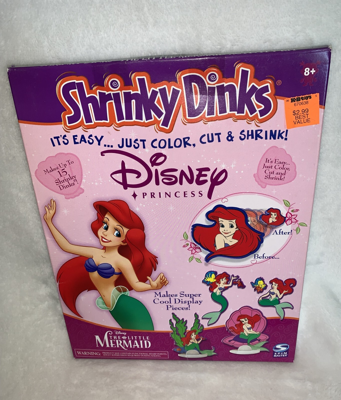 New 2004 Spin Master Disney Princess Little Mermaid Shrinky Dinks ...