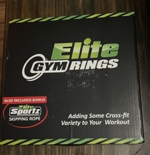 Elite Gym Gymnastic Exercise Rings Cross-Fit Elite Sportz Skipping Rope