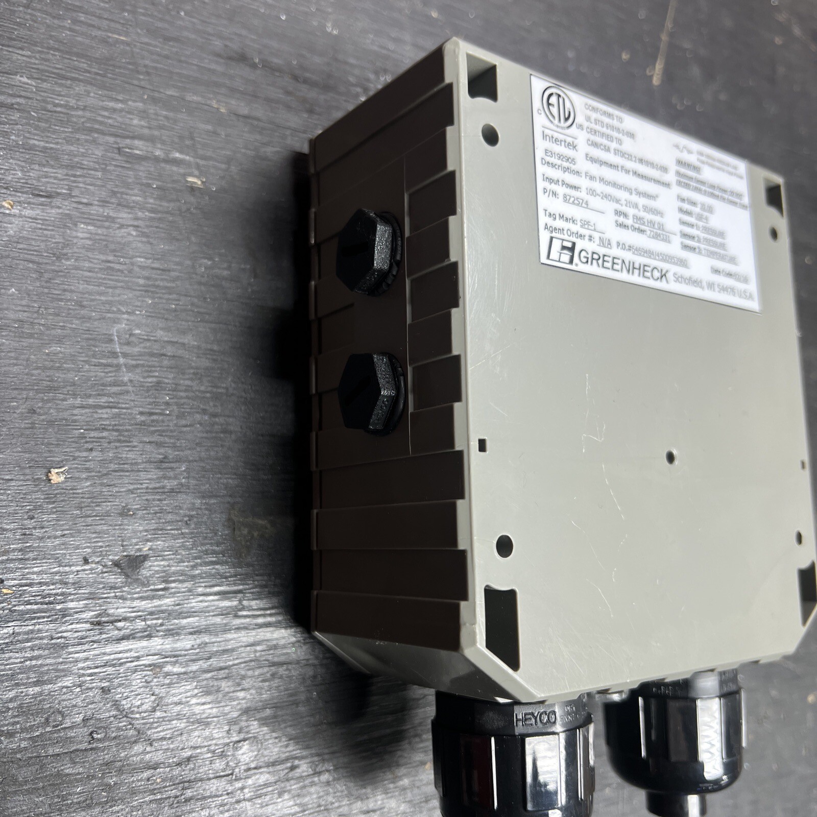 Intertek Fan Controller Greenheck Fan Monitoring System Intertek 872574 | eBay