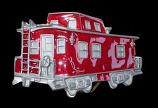 VINTAGE STYLE 3D RED CABOOSE BELT BUCKLE GREAT AMERICAN PRODUCTS NEW 