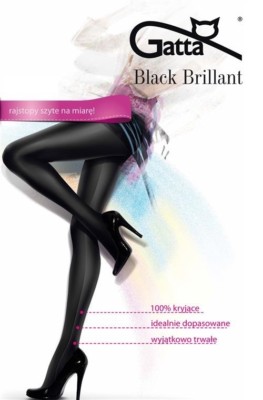 Gatta ''Black Brillant'' Strumpfhose blickdicht und glänzend in schwarz