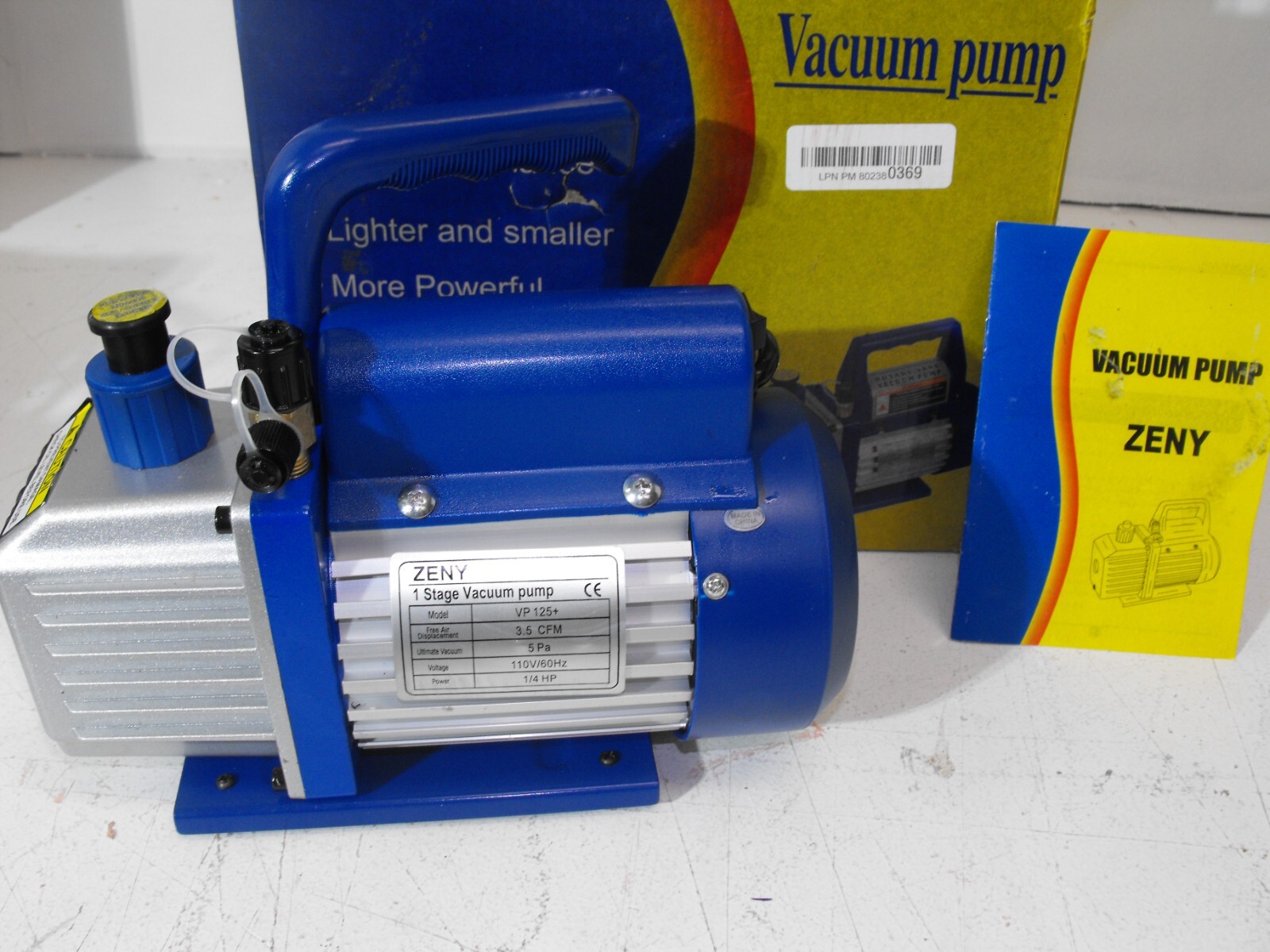 ZENY 1 STAGE VACCUM PUMP MODEL VP125T 3.5 CFM NEW eBay