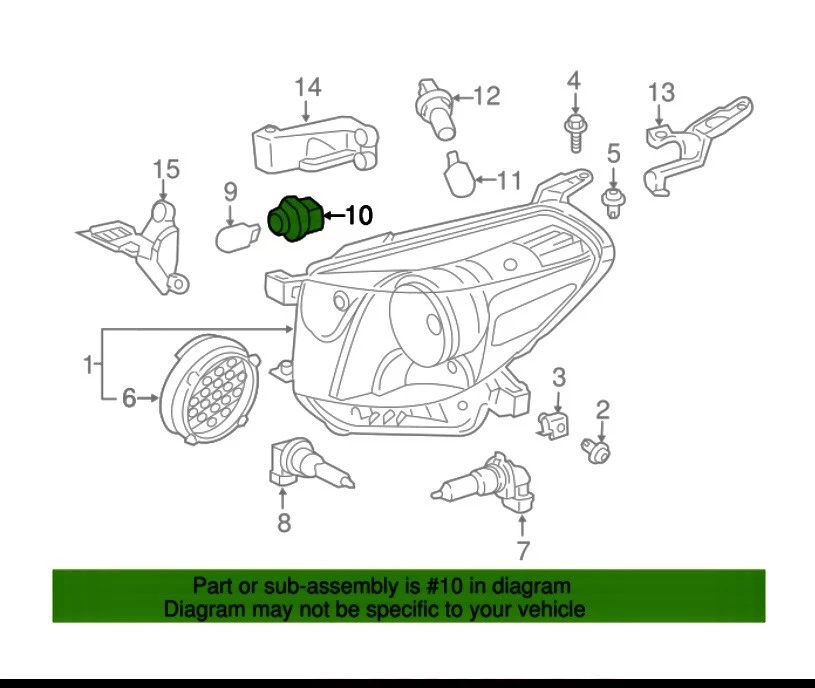 Гнездо сигнальной лампы 90075-60028 и коннектор косичка для Toyota Prius 2007-2017 годов выпуска - Изображение 4 из 4