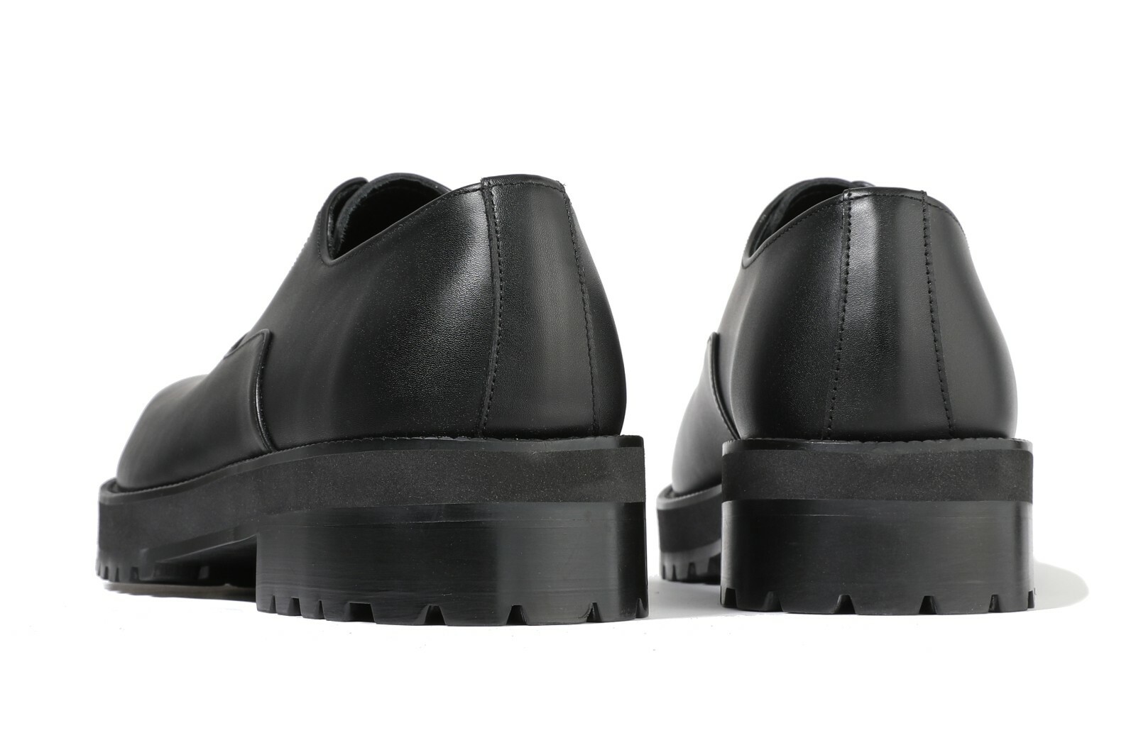 SAOLA Scarpe eleganti derby Firenze Atelier da uomo in pelle nera punta rotonda scarpe plateau