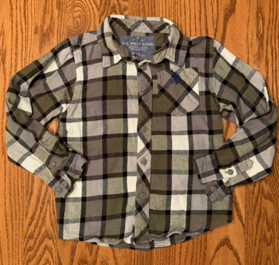 Carter s Boy Plad Shirt Size 5 Toddler Kids, Long Sleeve