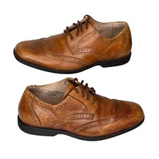REVEAL JR. Boys Wingtip Oxford Brown Boys Size 3