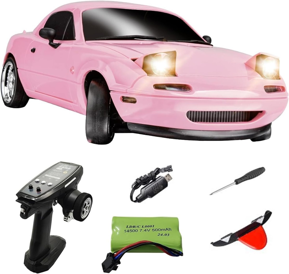 LD1804 1/18 RC Drift Car RWD Mazda MX-5 Miata Model 2.4GHz w/ Gyro