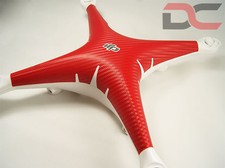 Dji Phantom 4 Red Carbon Fiber Graphic Wrap Decal Skin P4 Sticker