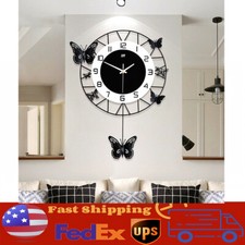 Large Butterfly Quartz Clock Simple Wall-mounted Clock For Livingroom Office
