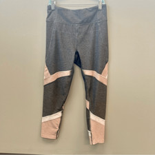 Women  s Gray and Lt. Pink Leggings, Size Small
