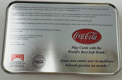 Coca-Cola Coke Collector Tin mit 2 Decks Bicycle Playing Cards Sealed Open Box - Bild 4 von 6