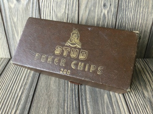 Vintage Stud Poker Chips 200 in a Box - Picture 5 of 7