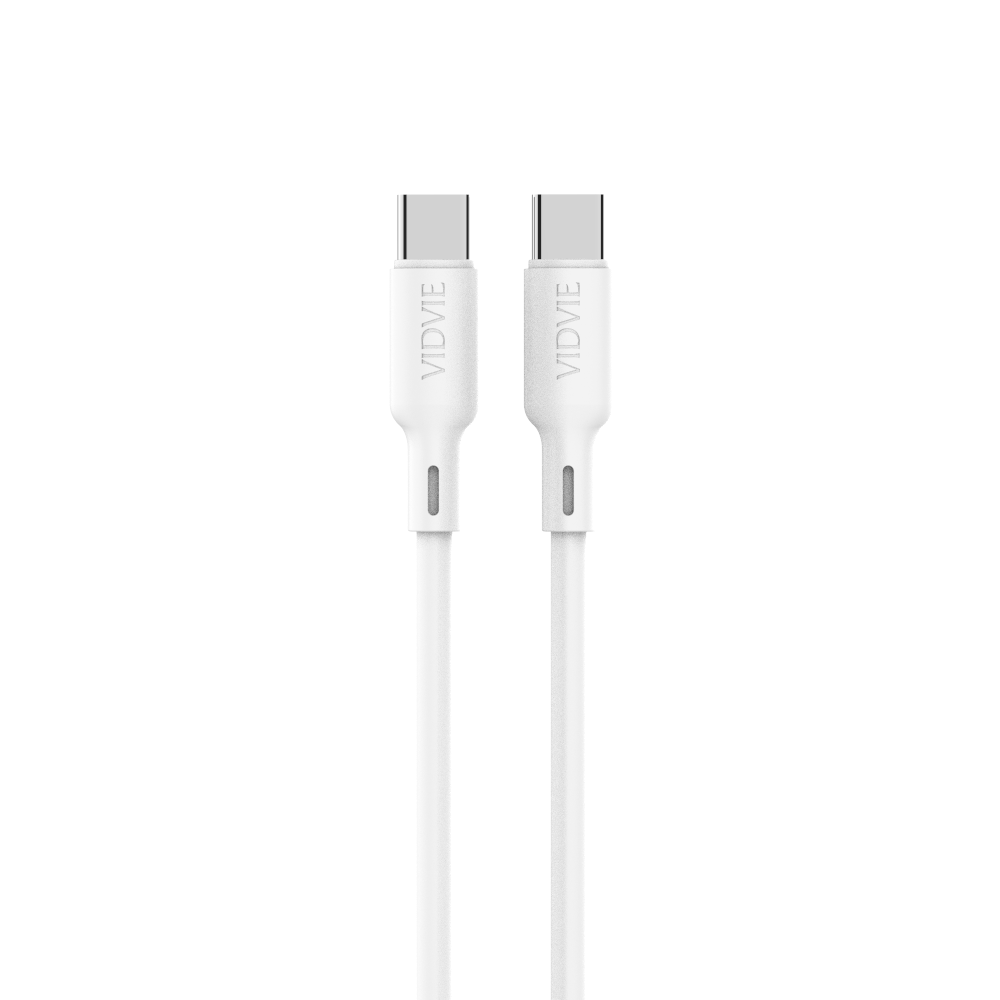 VIDVIE Fast Charging Type C USB Charger Cable Max 5A PD100W CB493T-T White - Picture 3 of 4