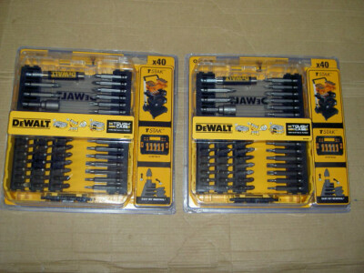 2 x DeWalt DT70705-QZ Schraubendreher Bit Set 40-teilig + gratis Dewalt T-Shirt Größe Large