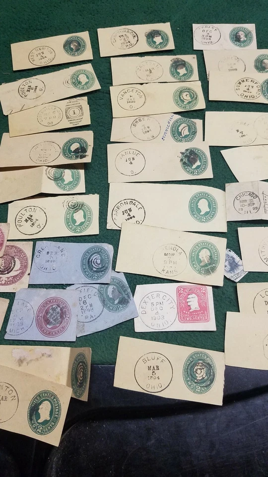 Lot of 41 1894-1903 USA Pre Postage Stamps Embedded George Washington 1c. 2 c.  - Image 3 of 4