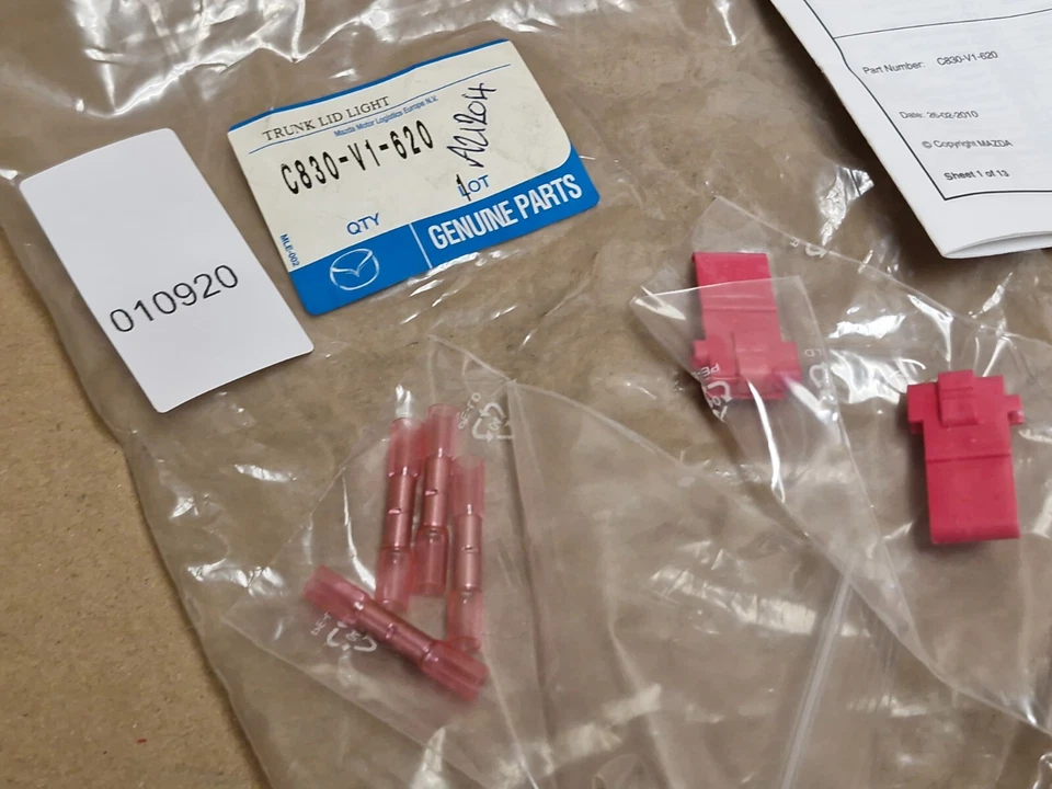 Mazda 3 BM Trunk light LCD Kit 2013-2019 C830V1620 CX-5 C830-V1-620 Genuine NEW - Image 2 of 4