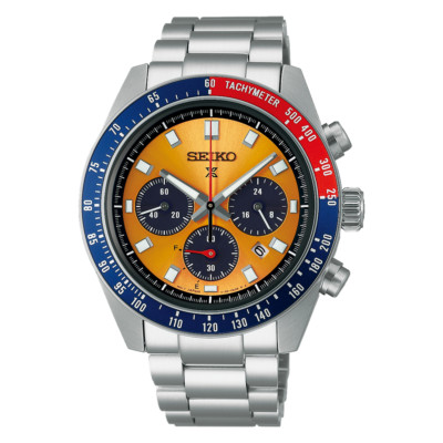 Seiko Prospex Speedtimer ''Pogue'' Orange Dial Stainless Steel Watch SSC947