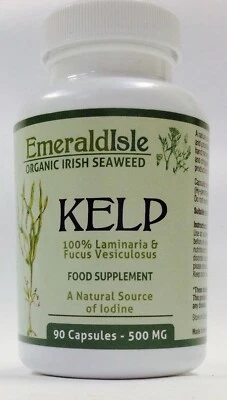 EMERALD ISLE SEAWEED Sea Kelp tablets Capsules Certified Organic Seaweed From Irish Atlantic Coast