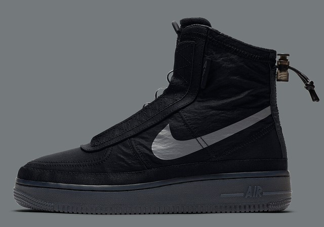 nike air force one shell black
