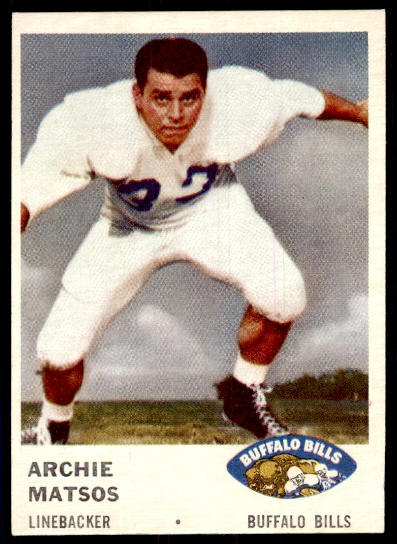 1961 Fleer Archie Matsos Rookie Buffalo Bills #142