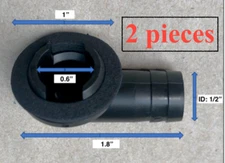 AC Drain Hose Connector Elbow Fitting with Rubber Ring (Lots)