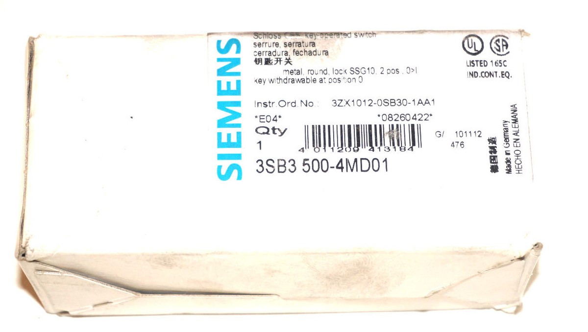 さはらさんswitch NEW SIEMENS 3SB3-500-4MD01 METAL ROUND LOCK 3SB35004MD01 | eBay