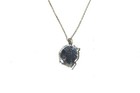 925 Sterling Silver Child Silhouette pendant necklace 4.4g 22" — photo 1