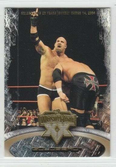GOLDBERG Rare! GOLD PARALLEL 2004 Fleer WWE Wrestlemania XX #5