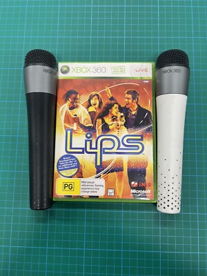 Xbox 360 Lips Karaoke 2x Wireless Microphones
