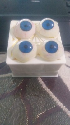 Prótesis Ocular Ojo Artificial Acrílico Azul Juego De 02