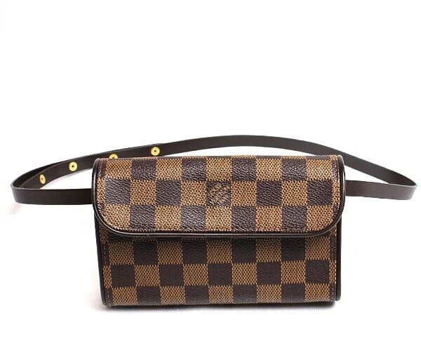 Authentic Louis Vuitton Damier Pochette Florentine Waist Bag SPO N51856  Used F/S