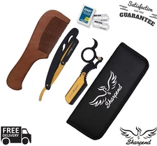 Professional Razor Barber Salon Straight Cut Throat Shaving Full Stainless Steel